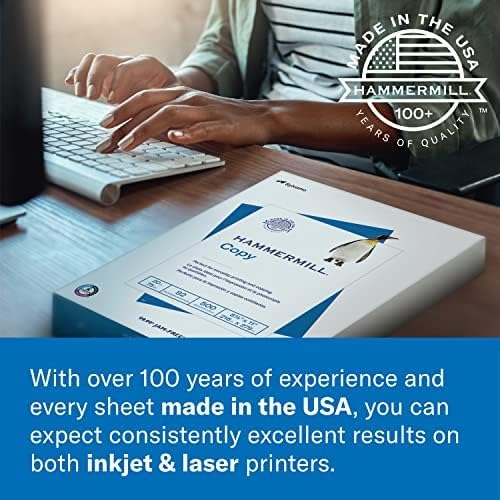 Hammermill Colored Paper, 20lb Pink Printer Paper, 8-1/2 x 11- 1 Ream (500 Sheets) - Made in the USA, Pastel Paper, 103382R