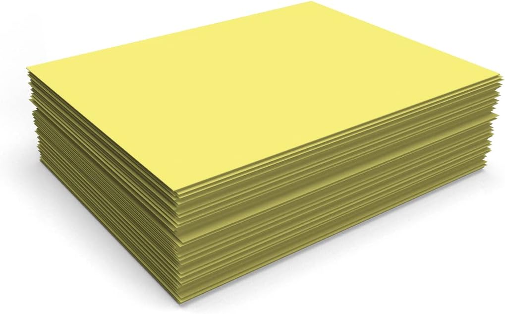 LUXPaper 8.5" x 11" Paper | Letter Size | Pastel Canary Yellow | 60lb. Text | 50 Qty