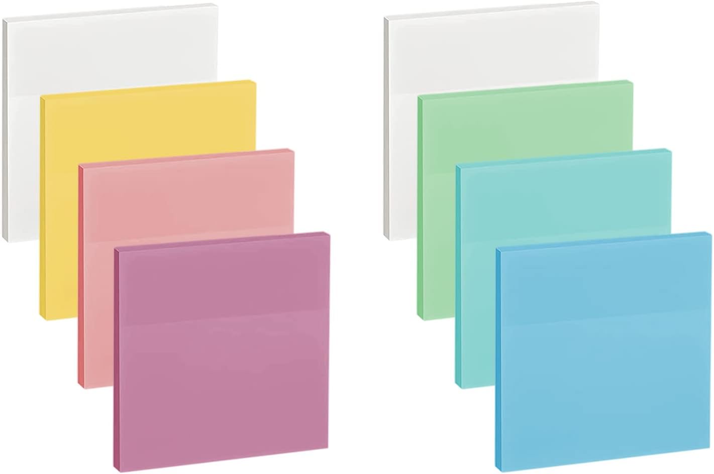 Transparent Sticky Notes - 3x3 inch Clear Sticky Notes Waterproof Self-Adhesive Translucent Sticky Note Pads for Books Annotation, See Through Sticky Note (200 Sheets)