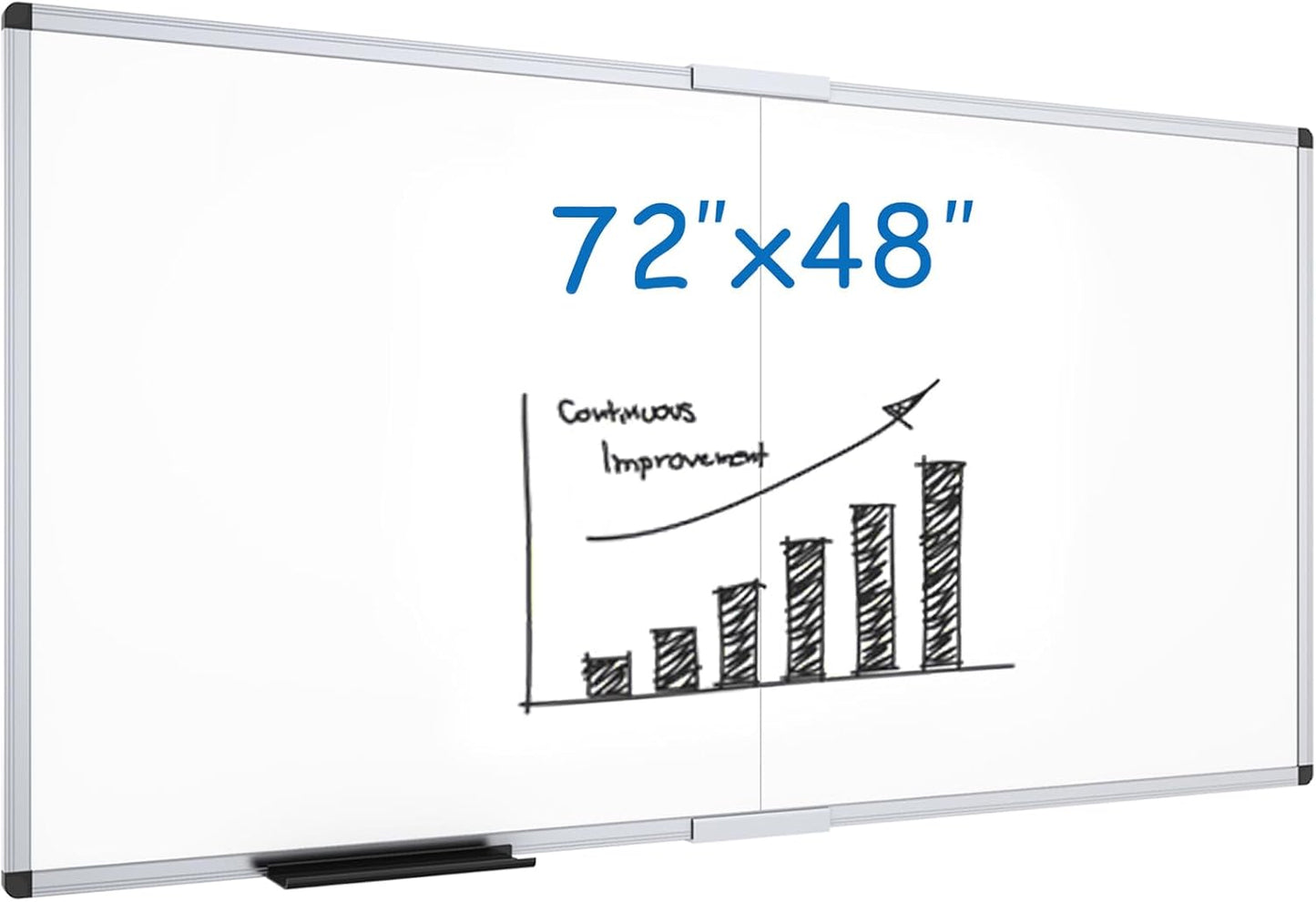 VIZ-PRO Magnetic Whiteboard/Dry Erase Board, 18 X 12 Inches, Includes 1 Eraser & 2 Markers & 4 Magnets