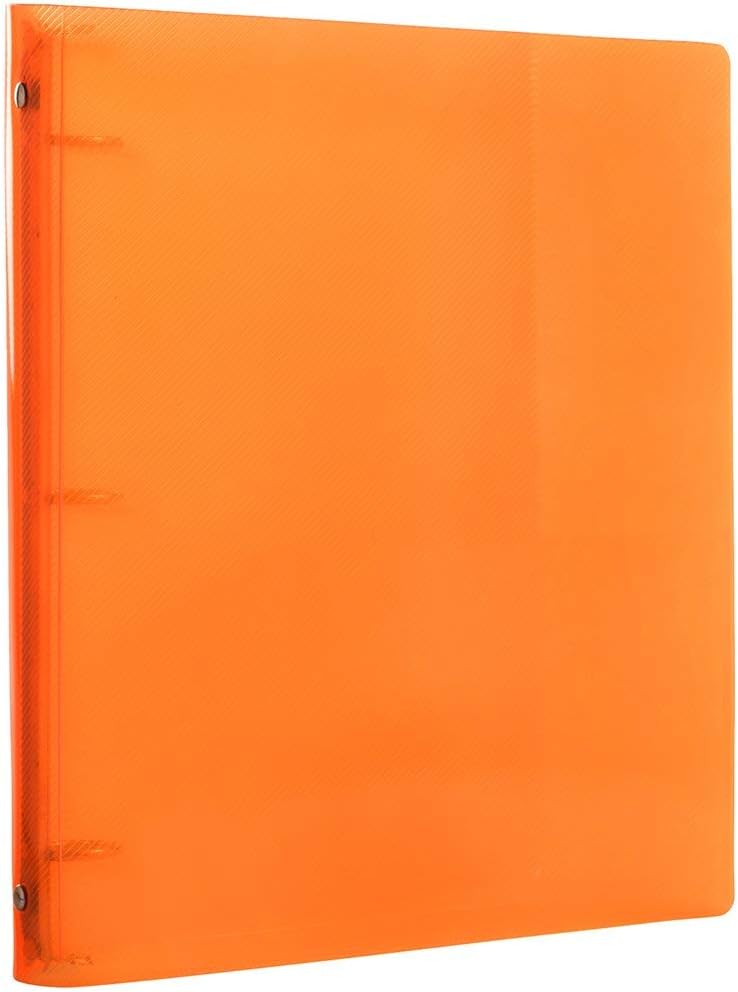 JAM PAPER Plastic 0.75 inch Binder - Clear 3 Ring Binder - Sold Individually