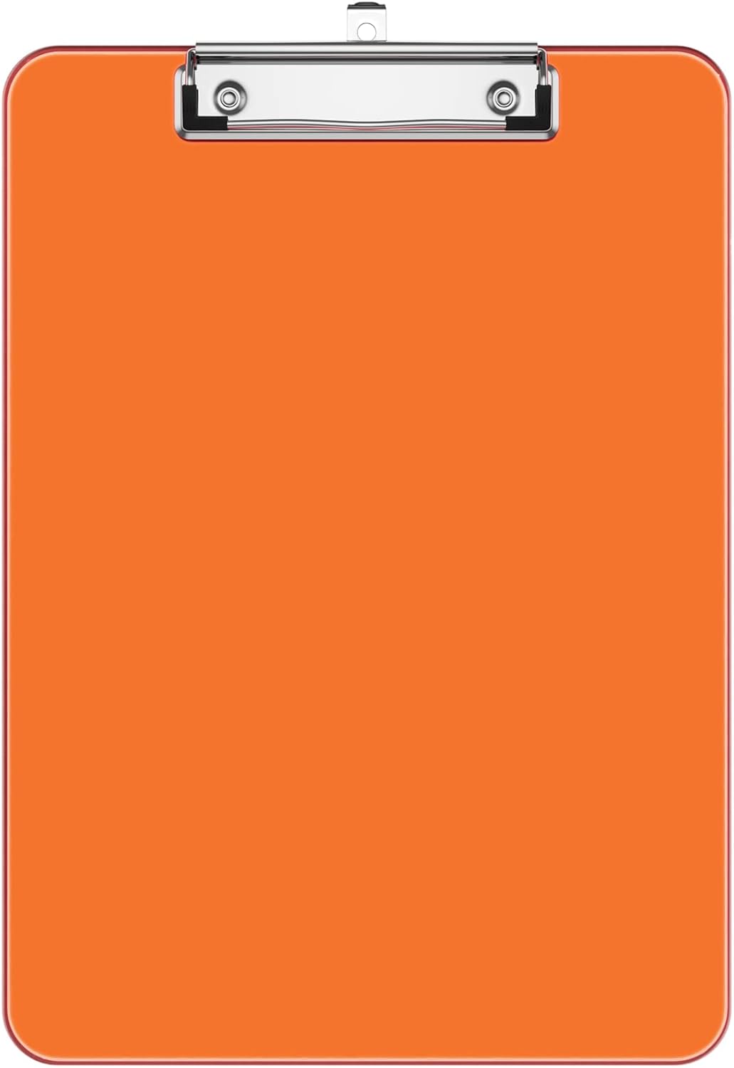 Rimilak Plastic Clipboards with Low Profile Metal Clip, Translucent Board, 12.5 x 9 In Letter Size, Office Supply, Back to School, Pink