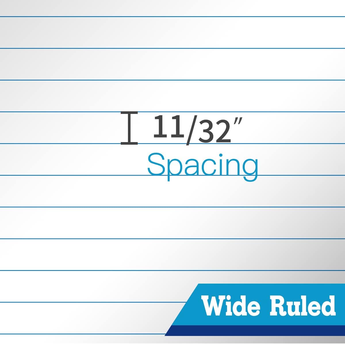 6 Pack Legal Note Pads Wide Ruled 8.5" x 11" Writing Pads (50 Sheets/Pad) White Recycled Paper Micro-Perforated Notepad Hard Back Notepads for Office & School Supplies - Made in USA
