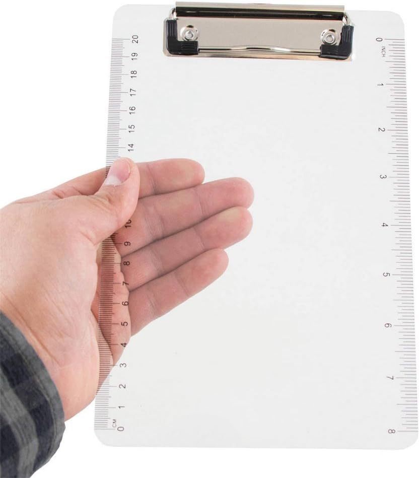 JAM PAPER Small Plastic Memo Clipboards with Low Profile Metal Clip - Mini (6 x 9) - Blue - Clip Board Sold Individually