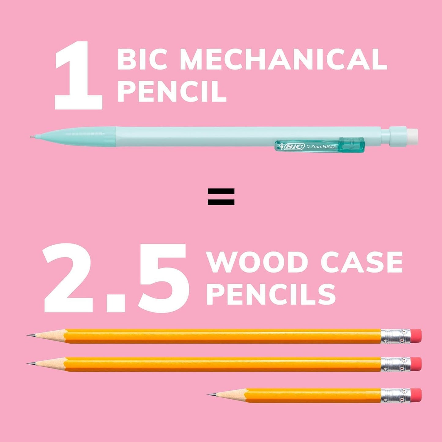 BIC Xtra Smooth Mechanical Pencil with 0.7 mm Medium Point, Refillable and Retractable, 40-Count Pack
