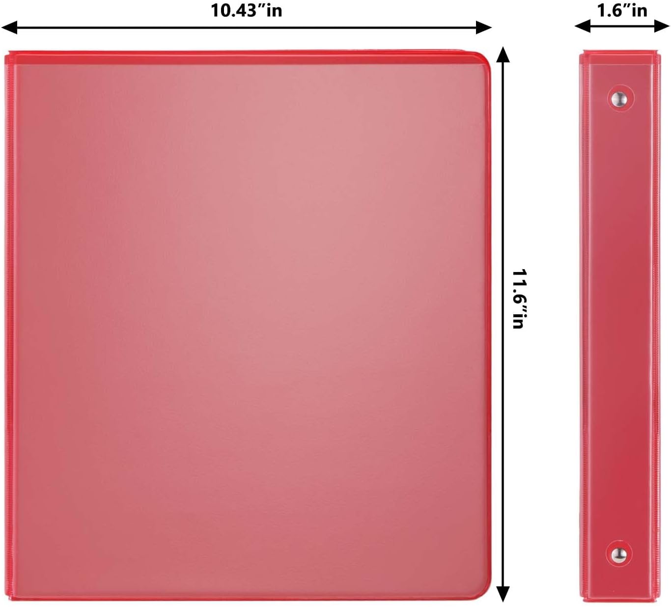 COMIX 3 Ring Binder 2 inch with Clear View Cover, 2" View Binder Holds 450 Sheets of US Letter Size Paper, 6 Pack (Green)