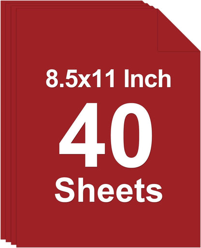 40 Sheets Colored Cardstock, 8.5 x 11 Construction Paper, Black Card Stock Paper, Cardstock Printer Paper for Halloween,Mothers Day, Christmas, Wedding Invitations, DIY Cards, Photo, Art and Crafts
