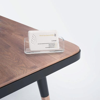 HSYMQ Acrylic Business Card Holder for Desk, Clear Plastic Business Cards Display Holders Stand, Fits 30-50 Business Cards