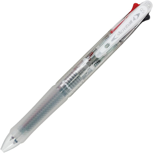 Pilot 4 Colors Ballpoint Pen, Acroball 4 Extra Fine, Black, Red, Blue & Green (BKAB-45EF-CSP) (Pink + Refill Set)