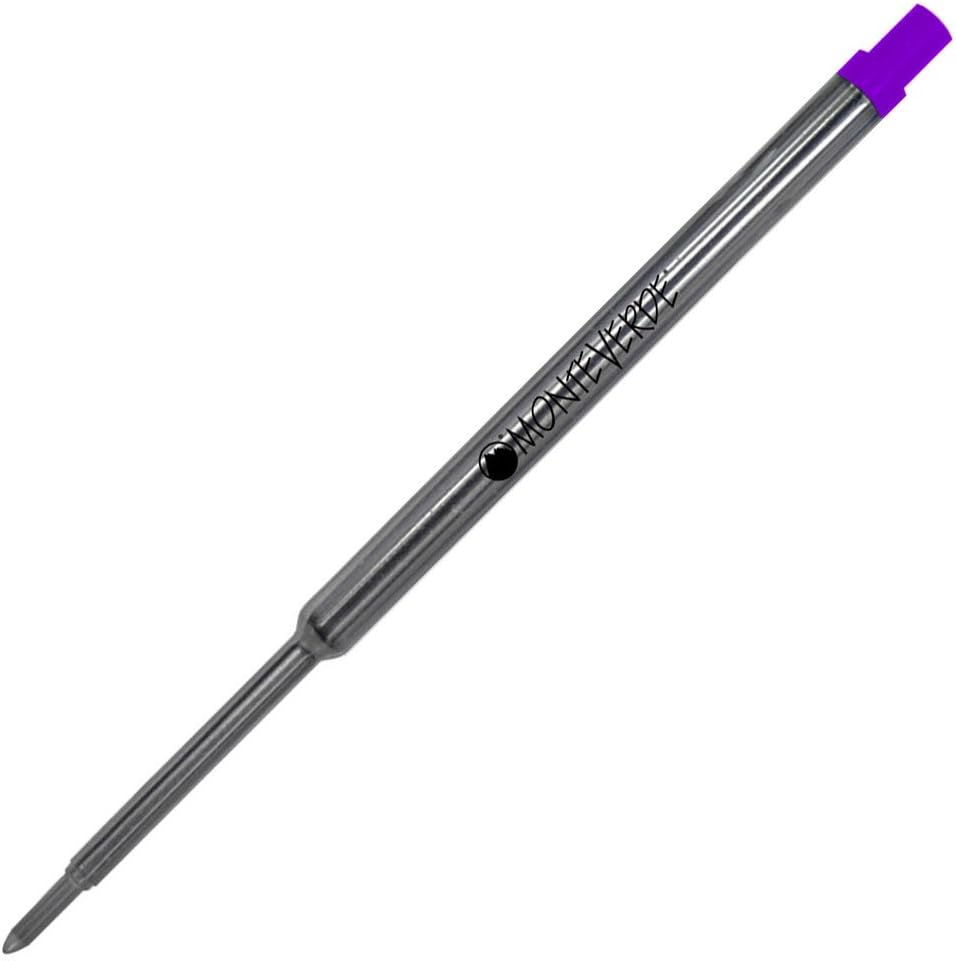 Monteverde USA Soft Ballpoint Refills to Fit Waterman Ballpoint Pens, Medium Point, Blue, 2-Pack, Smooth Writing for Creative and Professional Use