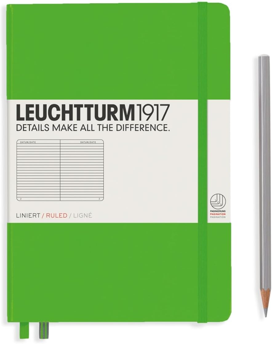 LEUCHTTURM1917 - Notebook Hardcover Medium A5-251 Numbered Pages for Writing and Journaling (Navy, Ruled)