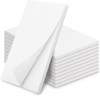 Hoiny Note Pads 5.5x8.5 In, 10 Pack Blank Server Notepad, 50 Sheets Per Scratch Memo Pads for Grocery Shopping To Do Lists, Small White Paper for Writing Quick Notes Work Home Office
