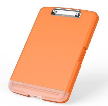 Rimilak Plastic Clipboard with Storage, 8.5 x 11 High Capacity Folio Nursing Case with Pen Holder, Size 14.2 x 9.6 x 1.2″ Folder Side-Opening for Classroom, Teacher, Smooth Writing, Dark Green