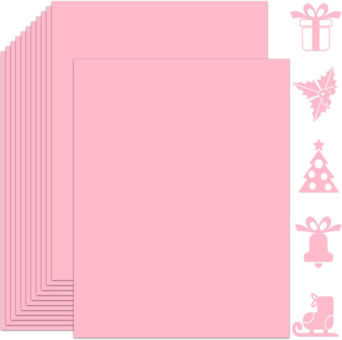 25 Sheets Black Cardstock Paper 8.5'' x 11'', 250gsm/92lb Thick Paper for Scrapbook, Invitations, Printing and DIY Cards