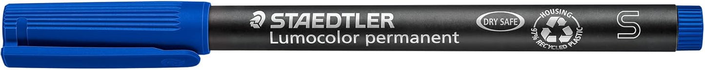 STAEDTLER Lumocolor Permanent Pen 317 Medium 1.0mm Line - Assorted Colours (Pack of 8) (317 WP8 ST), pack of 8