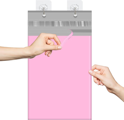 Fuxury Poly Mailers 14.5x19 Inch 50pc Shipping Bags for Small Business Mailing Envelopes for Clothing,Self Seal Shipping Envelopes Waterproof Poly bags Durable Packaging Bags Light Pink