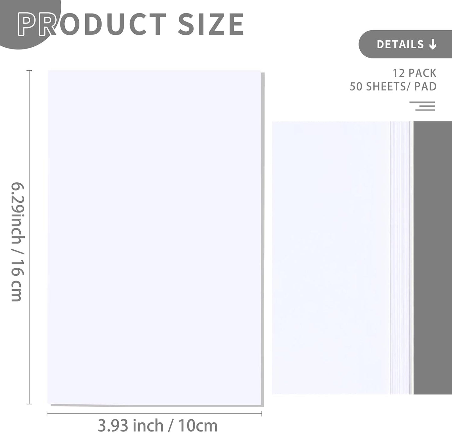 QiCheng Note Pads Memo Pads Small Notepad 50 Sheets 4X6 note pad Scratch Pads for Writing Blank Scratch Pads (12)