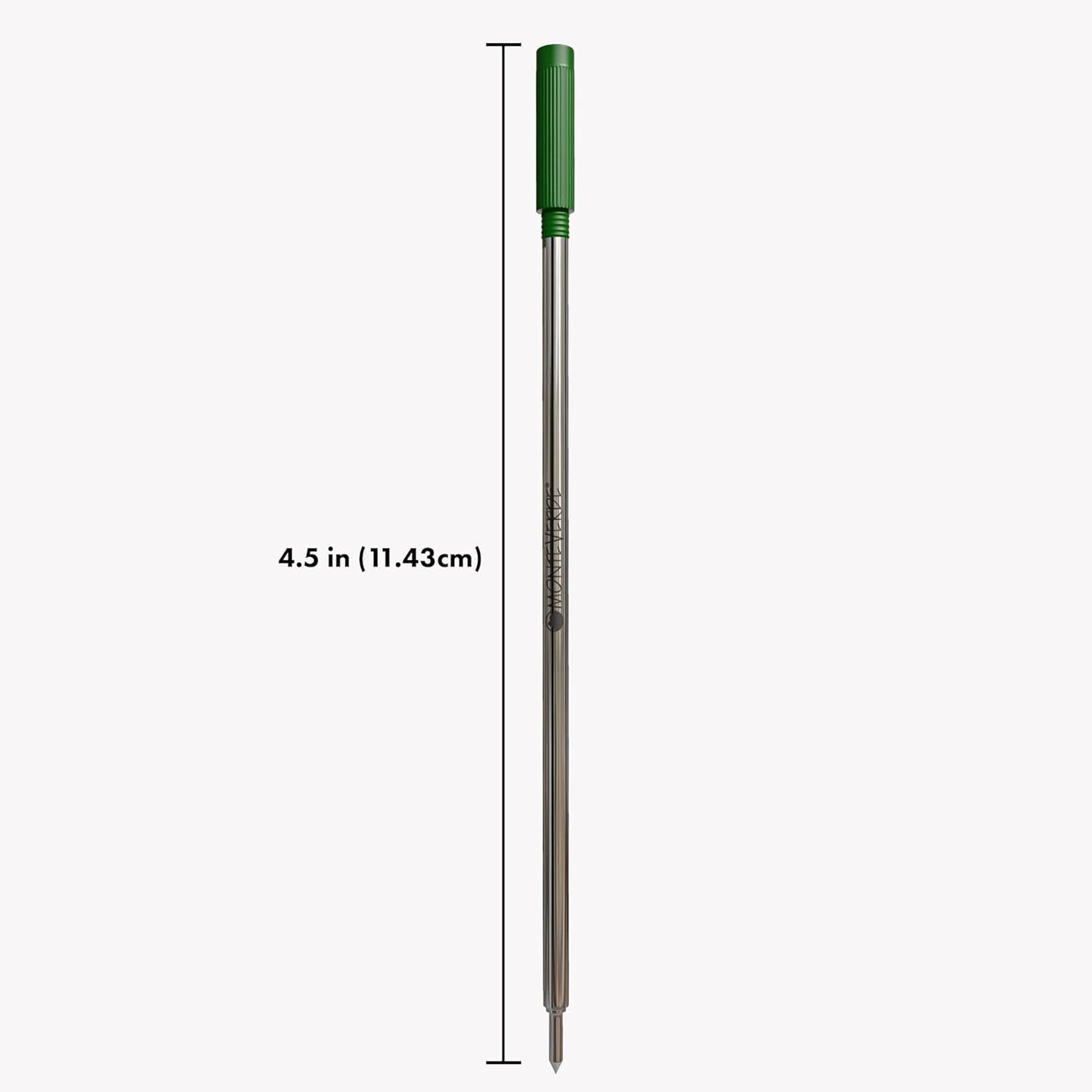 Monteverde USA Soft Ballpoint Refills to Fit Cross Pens, Medium Point, Green Ink, 2-Pack – Bold and Smooth Writing Solution