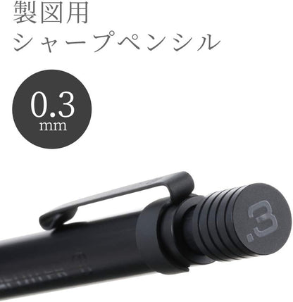STAEDTLER 35-03B Mechanical Pencil, 0.01 inch (0.3 mm), All Black