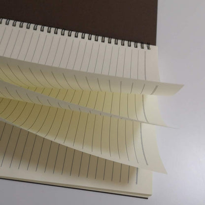 YUREE Spiral Notebook/Spiral Journal Lined, B5 Hard Kraft Cover Wire Bound Notebook Ruled, 70 Sheets (140 Pages), 10.5" x 7.3", Brown