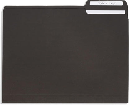 File Folder, 1/3 Cut Tab, Letter Size, Yellow, Great for Organizing and Easy File Storage, 100 Per Box