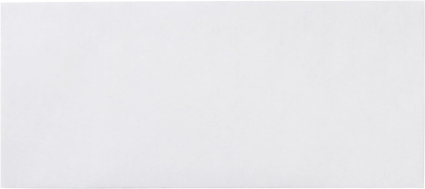 Amazon Basics #10 Security Tinted Business Envelopes for Documents and Invoices, Quality Seal, 4-1/8" x 9-1/2", White, Pack of 500