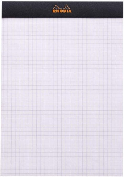 Rhodia Classic French Paper Pads Graph 6 in. x 8 1/4 in. Black (162009C)