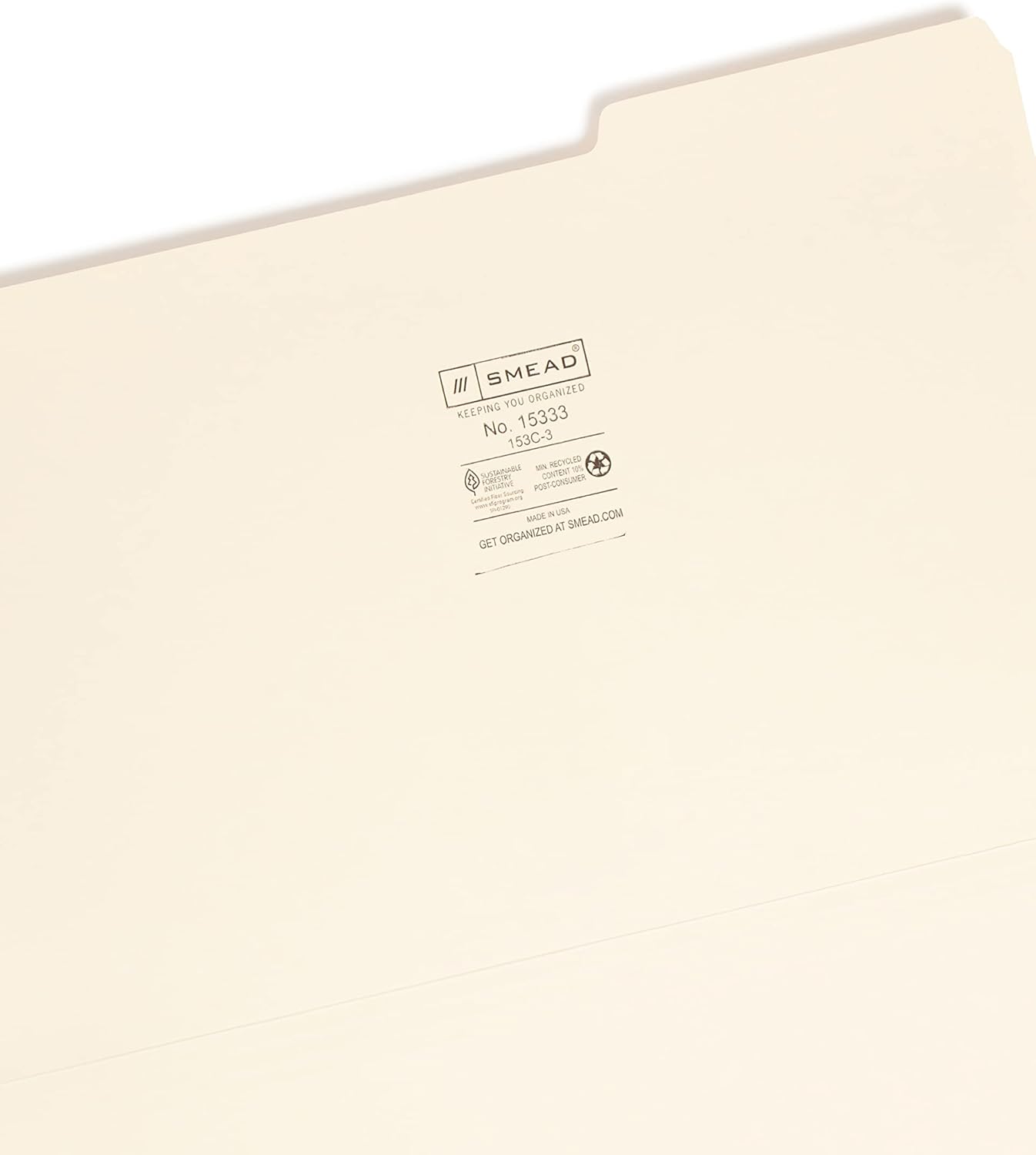Smead File Folder, 1/3-Cut Tab, Assorted Positions, Legal Size, Manila, 100 per Box (15330)