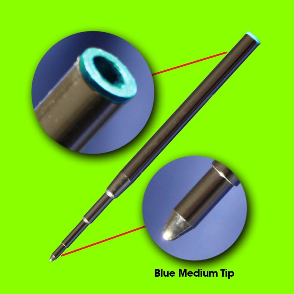 Jaymo Replacement for Montblanc 116218 - Measures 3.875 in / 98 mm Long - Ballpoint Pen Refill - 6 Purple