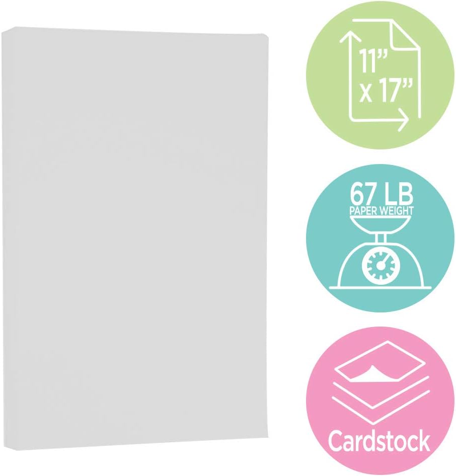 JAM PAPER Vellum Bristol 65lb Cardstock - 8.5 x 11 Coverstock - 147 gsm - Cream - 50 Sheets/Pack