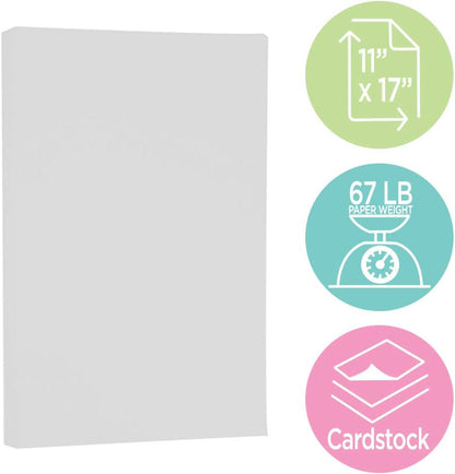 JAM PAPER Vellum Bristol 65lb Cardstock - 8.5 x 11 Coverstock - 147 gsm - Cream - 50 Sheets/Pack