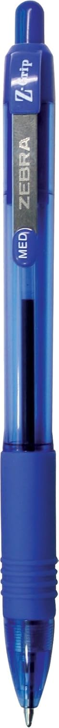 Zebra Pen Z-Grip Retractable Ballpoint Pen, Smooth-Flowing Black Ink, 1.0mm Medium Point, School & Office Supplies, Ideal for Note-Taking, Journal and Planner Use, 18-Pack (22218)