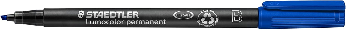 STAEDTLER Lumocolor Permanent Pen 317 Medium 1.0mm Line - Assorted Colours (Pack of 8) (317 WP8 ST), pack of 8