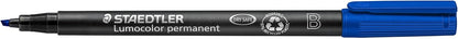 STAEDTLER Lumocolor Permanent Pen 317 Medium 1.0mm Line - Assorted Colours (Pack of 8) (317 WP8 ST), pack of 8