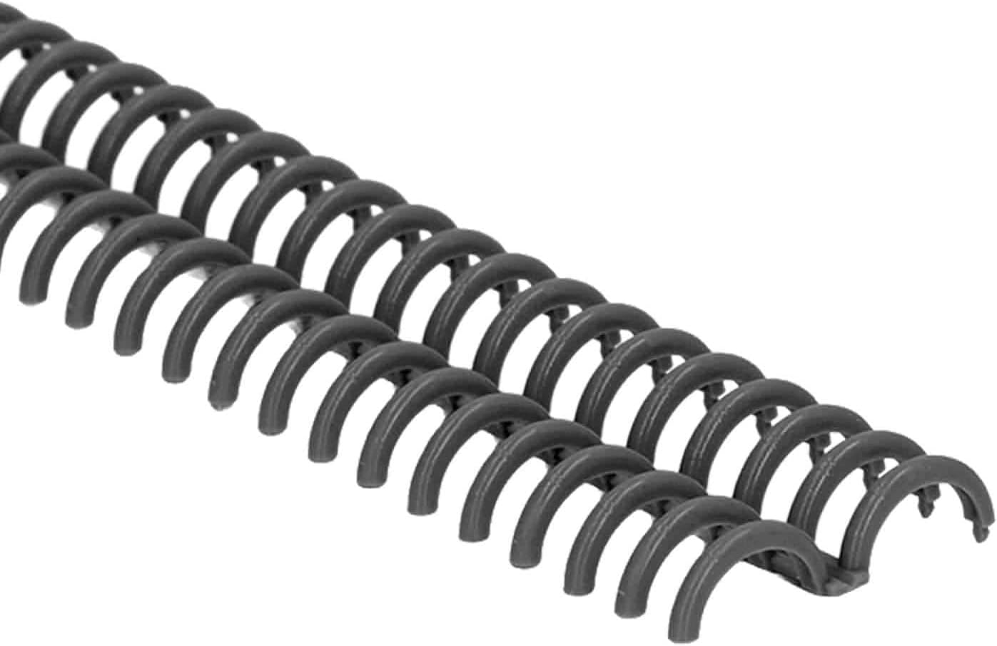 10 Pcs 15mm/0.59 in Binding Coils 32 Loop Spine for Books, Plastic Binding Rings for Manual Binding Machine, Wire Coils for Report Covers, Documents, Presentations, DIY Projects(Black)