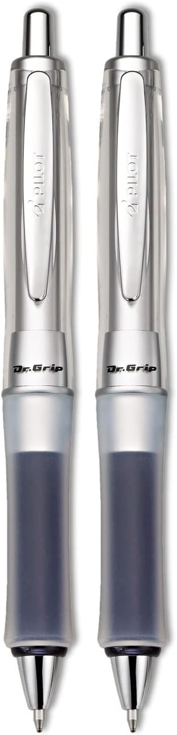 PILOT Dr. Grip Center of Gravity Refillable & Retractable Ballpoint Pen, Medium Point, Black, Single Pen- Ideal for School, Journaling & Office Writing