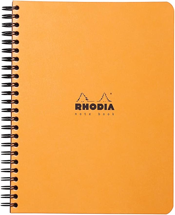 Rhodia Wirebound Notebooks - Lined w/ margin 80 sheets 8 1/4 x 11 3/4 in. - Black cover