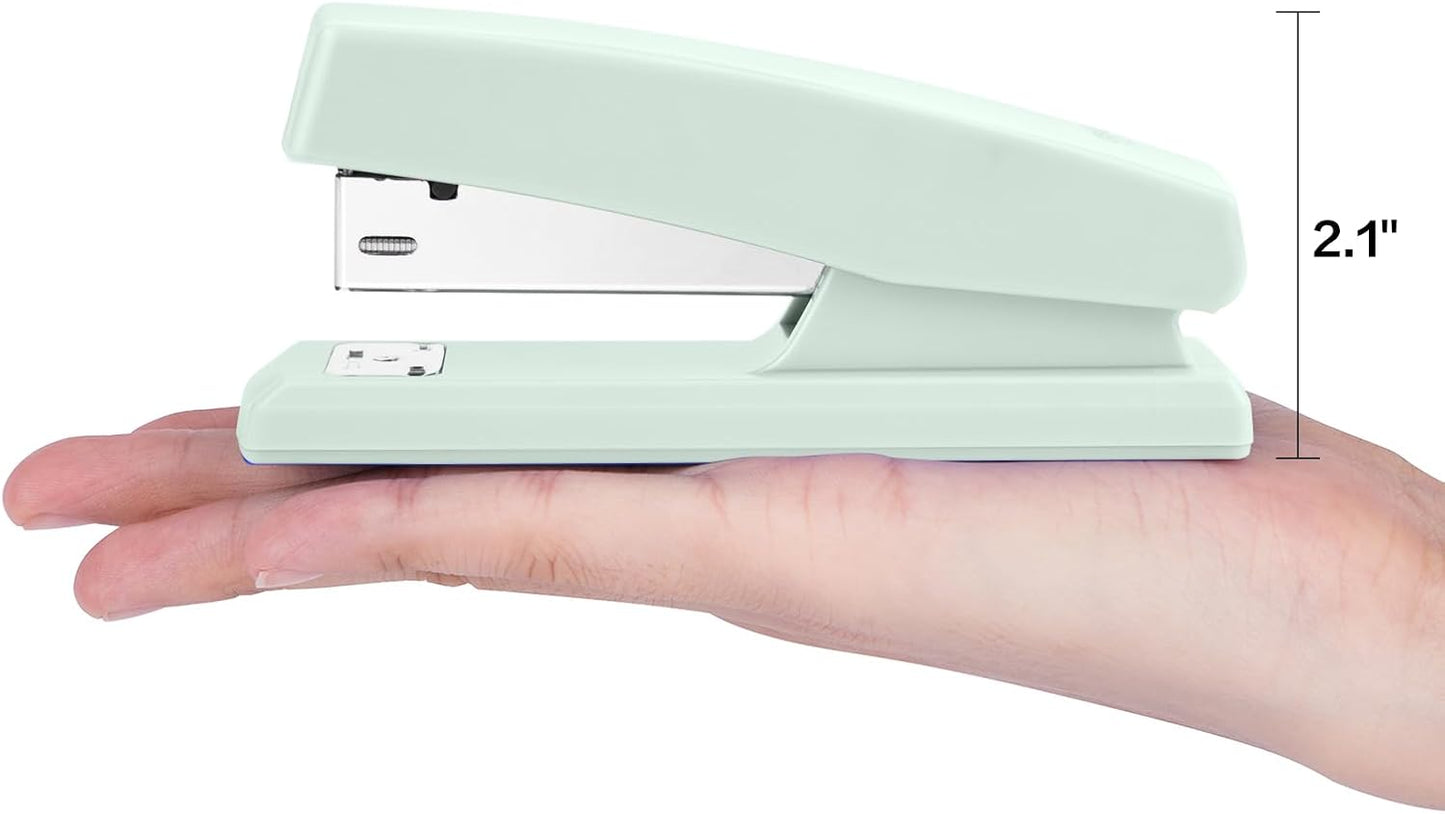 Deli Stapler, Desktop Staplers with 640 Staples, Office Stapler, 25 Sheet Capacity, White