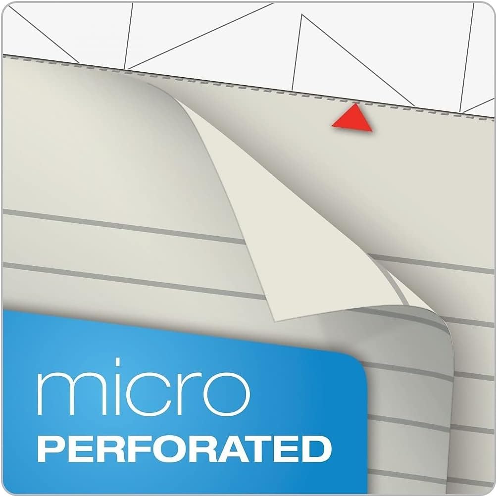 Tops Prism Writing Pads, 8-1/2" x 11-3/4", Legal Rule, Gray, Perforated, 50 Sheets, 12 Pack (63160)