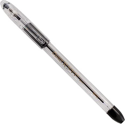 Pentel RSVP Medium Point Pens - 1.0mm - 12 Pack of 6 Black & 6 Blue Ballpoint Pens