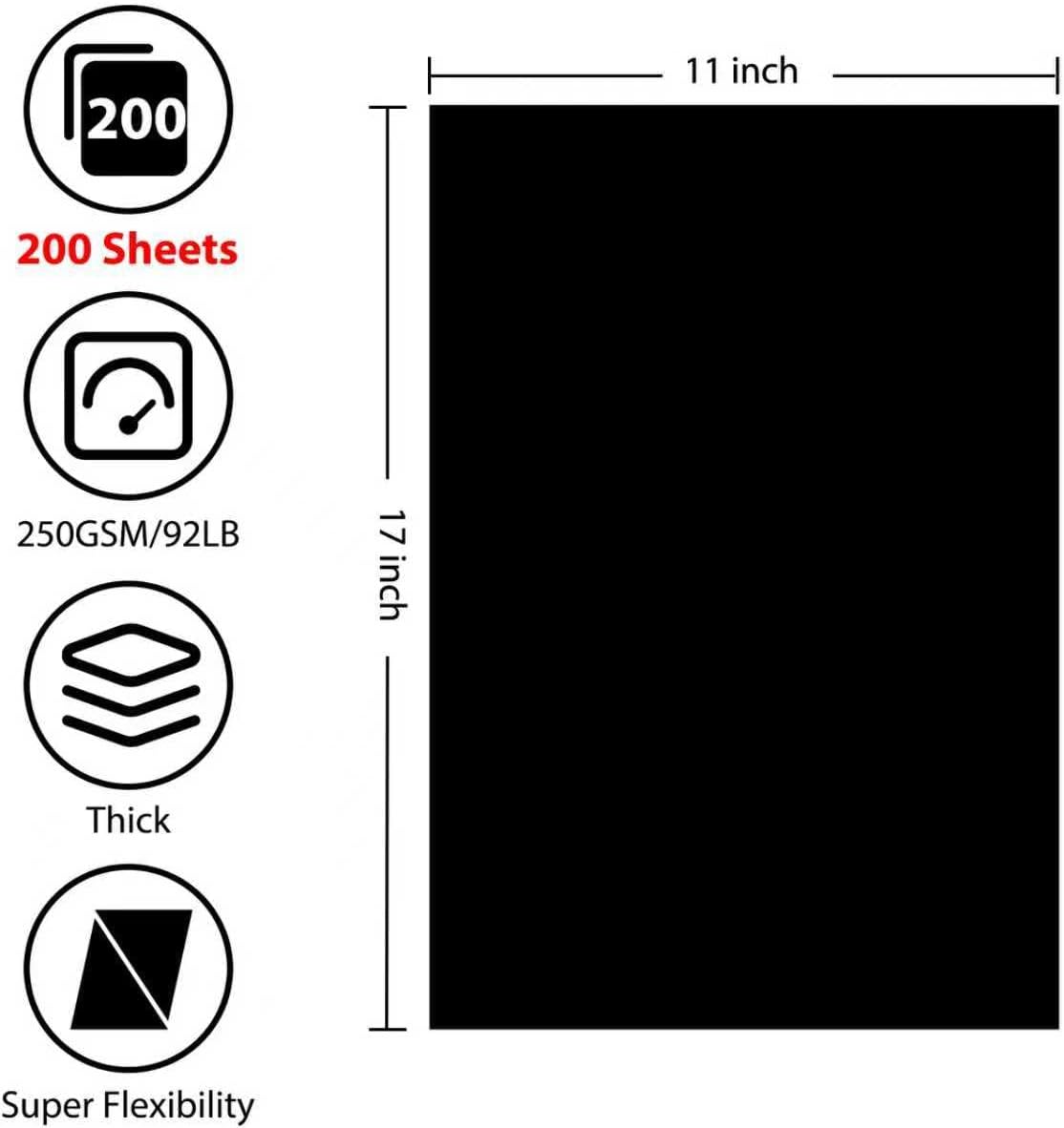 OcePor 100 Sheets White Cardstock 8.5” x 11”, 92lb/250gsm Card Stock, Thick Card Stock Paper, Heavy Cardstock Paper for Printer, Resume, Scrapbooks, Art, Crafts, Business Cards