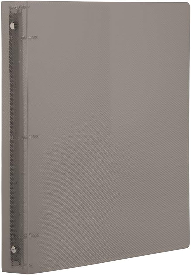 JAM PAPER Plastic 0.75 inch Binder - Clear 3 Ring Binder - Sold Individually
