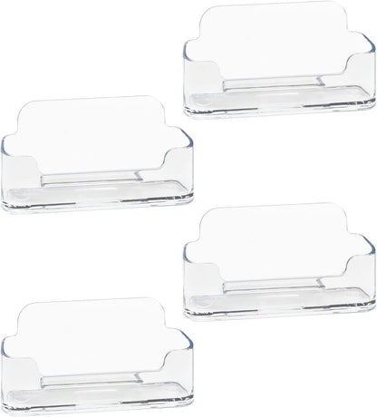 HSYMQ Acrylic Business Card Holder for Desk, Clear Plastic Business Cards Display Holders Stand, Fits 30-50 Business Cards