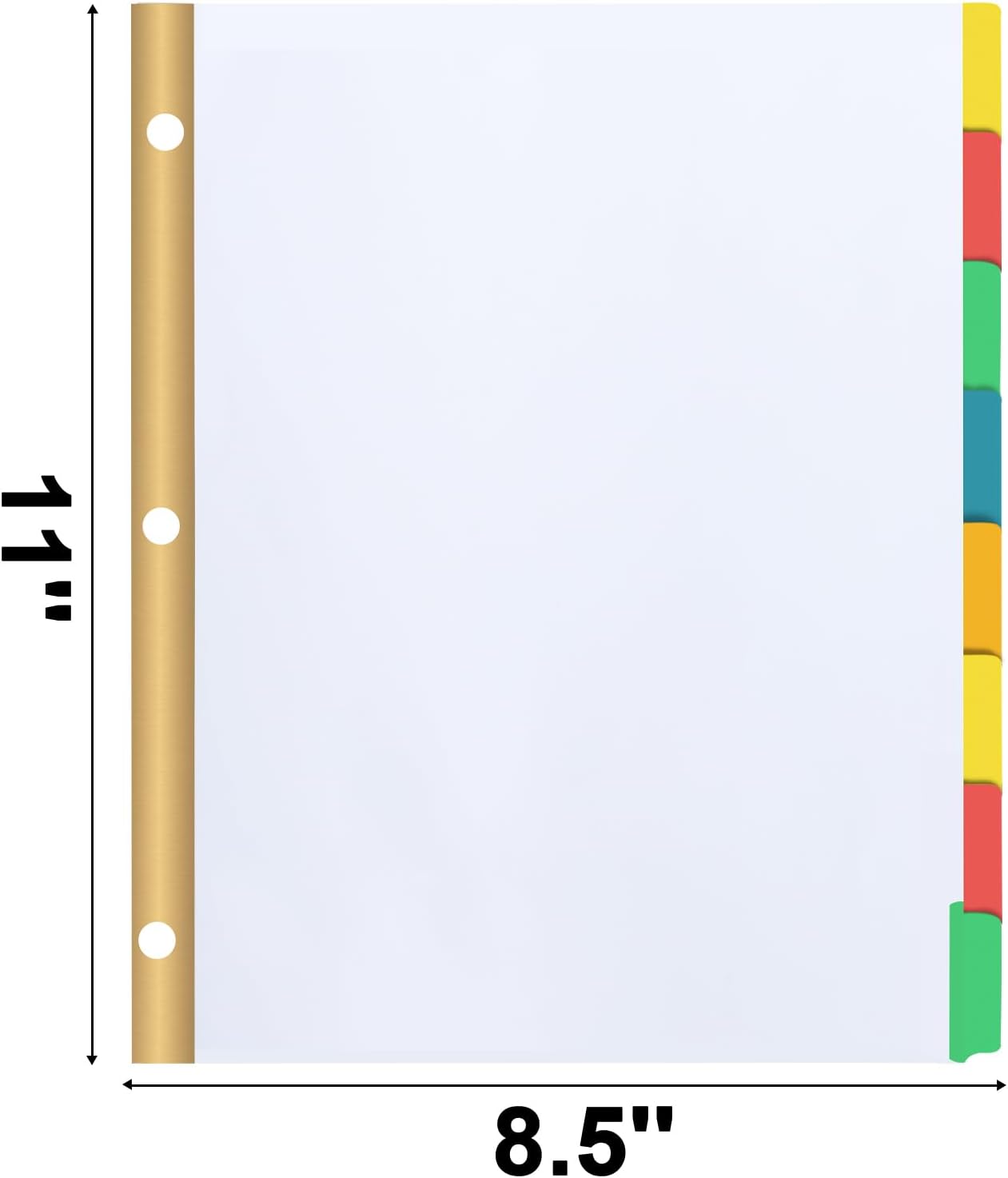 Binder Divider, PANDRI 120 Pack Binder Index White Dividers with 5 Tabs, Letter Size Paper Binder Divider for School Office Home Business
