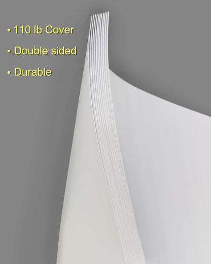 110lb White Cardstock 8.5 x 11 inches,100 Sheets Heavyweight Thick Paper 300 GSM for Arts and Craft, Drawing, DIY Projects