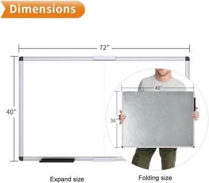 VIZ-PRO Magnetic Whiteboard/Dry Erase Board, 18 X 12 Inches, Includes 1 Eraser & 2 Markers & 4 Magnets