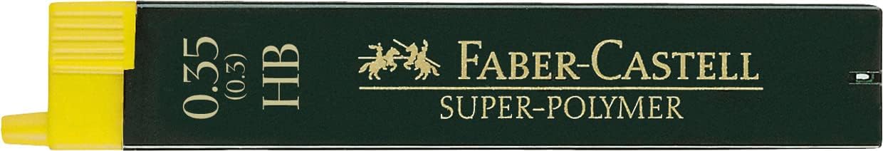 Faber-Castell Miscellaneous Super-Polymer Fineline Lead, 0.35mmBlack, HB, for Art, Craft, Drawing, Sketching, Home, School, University, Colouring