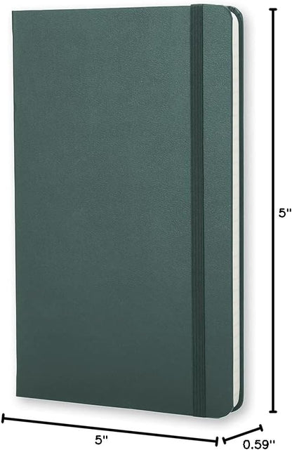 Moleskine Classic Notebook, Hard Cover, Ruled/Lined, Large (5" x 8.25"), Forest Green, 240 Pages