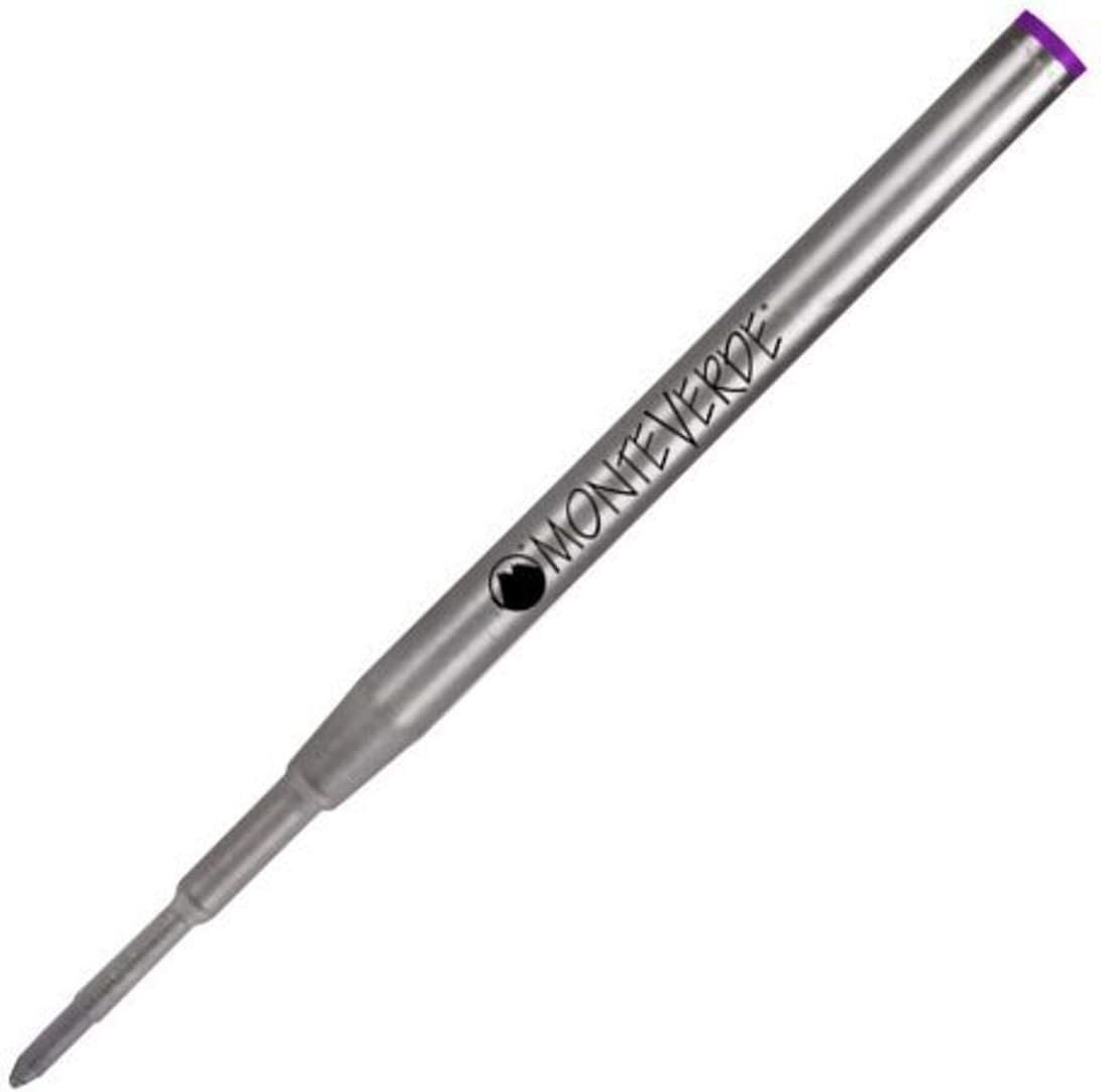 Monteverde USA Capless Ceramic Gel Refills to Fit Montblanc Ballpoint Pens, Fine Point Black Ink, Converts to Capless Rollerball, 2-Pack (M132BK)