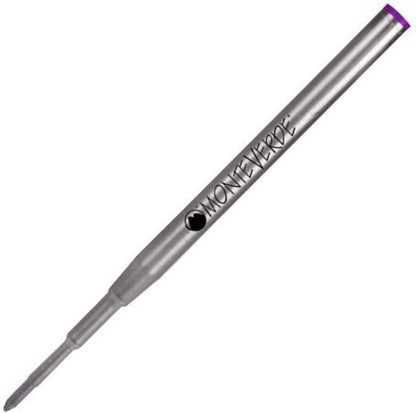 Monteverde USA Capless Ceramic Gel Refills to Fit Montblanc Ballpoint Pens, Fine Point Black Ink, Converts to Capless Rollerball, 2-Pack (M132BK)
